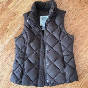 Eddie Bauer women’s medium, brown, down-filled, puffer vest